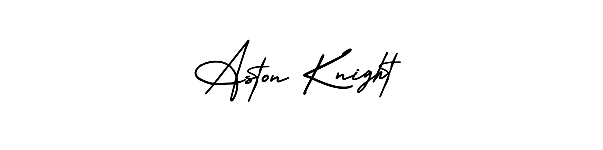 Create a beautiful signature design for name Aston Knight. With this signature (AmerikaSignatureDemo-Regular) fonts, you can make a handwritten signature for free. Aston Knight signature style 3 images and pictures png