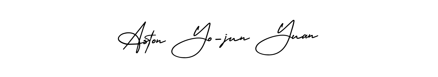 It looks lik you need a new signature style for name Aston Yo-jun Yuan. Design unique handwritten (AmerikaSignatureDemo-Regular) signature with our free signature maker in just a few clicks. Aston Yo-jun Yuan signature style 3 images and pictures png