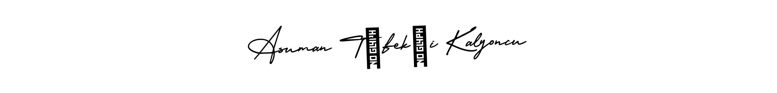 See photos of Asuman Tüfekçi Kalyoncu official signature by Spectra . Check more albums & portfolios. Read reviews & check more about AmerikaSignatureDemo-Regular font. Asuman Tüfekçi Kalyoncu signature style 3 images and pictures png