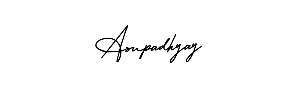 You should practise on your own different ways (AmerikaSignatureDemo-Regular) to write your name (Asupadhyay) in signature. don't let someone else do it for you. Asupadhyay signature style 3 images and pictures png