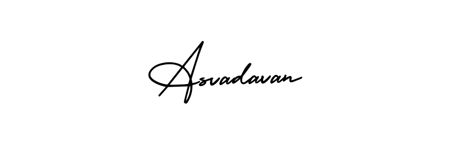 Make a beautiful signature design for name Asvadavan. With this signature (AmerikaSignatureDemo-Regular) style, you can create a handwritten signature for free. Asvadavan signature style 3 images and pictures png