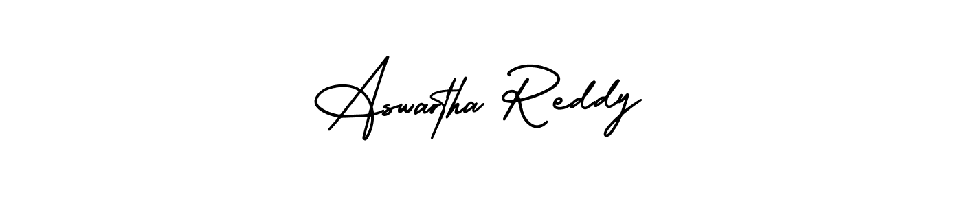 How to make Aswartha Reddy signature? AmerikaSignatureDemo-Regular is a professional autograph style. Create handwritten signature for Aswartha Reddy name. Aswartha Reddy signature style 3 images and pictures png