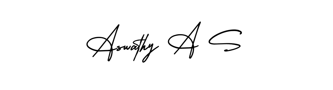 Here are the top 10 professional signature styles for the name Aswathy A S. These are the best autograph styles you can use for your name. Aswathy A S signature style 3 images and pictures png