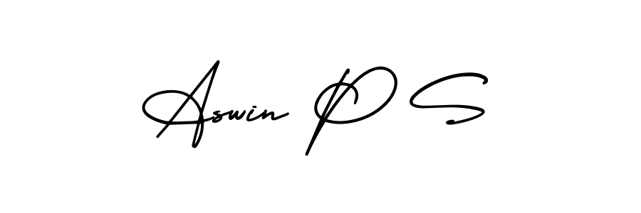 Make a short Aswin P S signature style. Manage your documents anywhere anytime using AmerikaSignatureDemo-Regular. Create and add eSignatures, submit forms, share and send files easily. Aswin P S signature style 3 images and pictures png