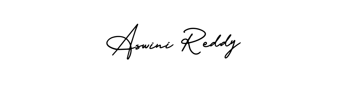 The best way (AmerikaSignatureDemo-Regular) to make a short signature is to pick only two or three words in your name. The name Aswini Reddy include a total of six letters. For converting this name. Aswini Reddy signature style 3 images and pictures png