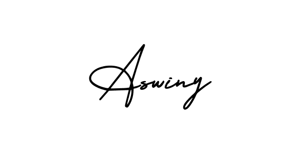 Aswiny stylish signature style. Best Handwritten Sign (AmerikaSignatureDemo-Regular) for my name. Handwritten Signature Collection Ideas for my name Aswiny. Aswiny signature style 3 images and pictures png