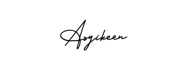 You can use this online signature creator to create a handwritten signature for the name Asyikeen. This is the best online autograph maker. Asyikeen signature style 3 images and pictures png