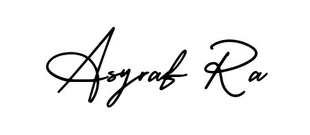 Asyraf Ra stylish signature style. Best Handwritten Sign (AmerikaSignatureDemo-Regular) for my name. Handwritten Signature Collection Ideas for my name Asyraf Ra. Asyraf Ra signature style 3 images and pictures png