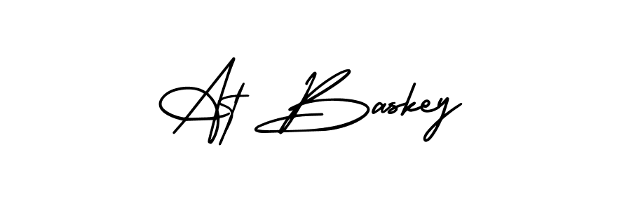 How to Draw At Baskey signature style? AmerikaSignatureDemo-Regular is a latest design signature styles for name At Baskey. At Baskey signature style 3 images and pictures png