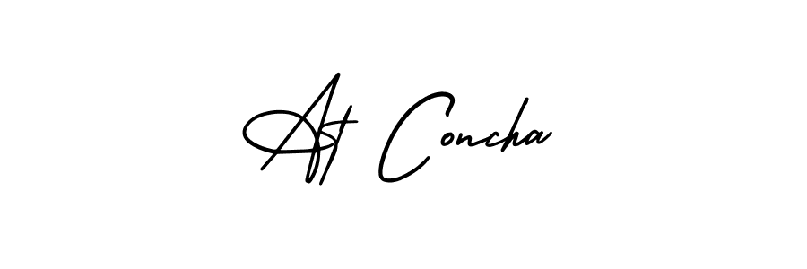 This is the best signature style for the At Concha name. Also you like these signature font (AmerikaSignatureDemo-Regular). Mix name signature. At Concha signature style 3 images and pictures png