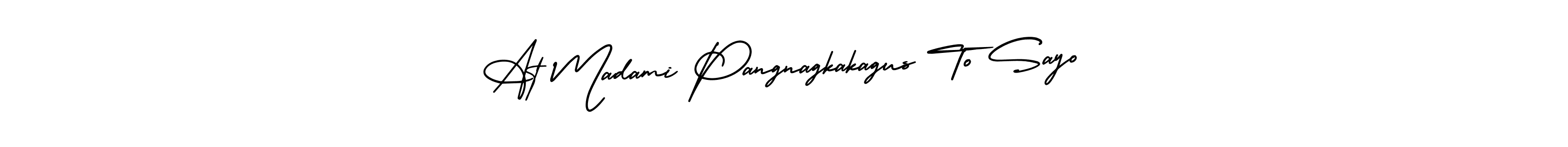 Also You can easily find your signature by using the search form. We will create At Madami Pangnagkakagus To Sayo name handwritten signature images for you free of cost using AmerikaSignatureDemo-Regular sign style. At Madami Pangnagkakagus To Sayo signature style 3 images and pictures png