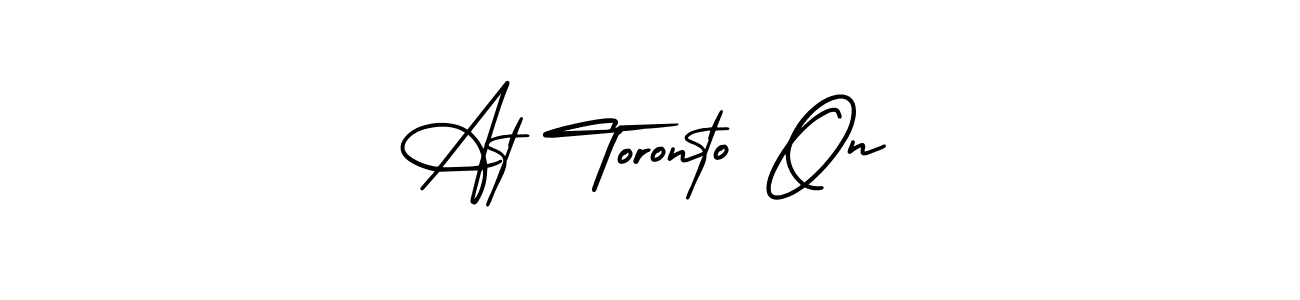 How to Draw At Toronto On signature style? AmerikaSignatureDemo-Regular is a latest design signature styles for name At Toronto On. At Toronto On signature style 3 images and pictures png