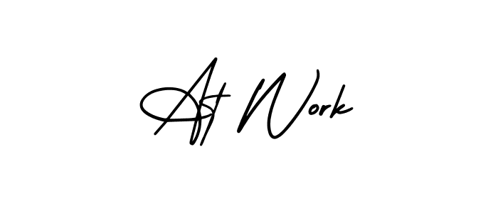 Make a beautiful signature design for name At Work. With this signature (AmerikaSignatureDemo-Regular) style, you can create a handwritten signature for free. At Work signature style 3 images and pictures png