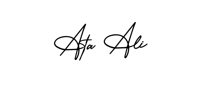 Ata Ali stylish signature style. Best Handwritten Sign (AmerikaSignatureDemo-Regular) for my name. Handwritten Signature Collection Ideas for my name Ata Ali. Ata Ali signature style 3 images and pictures png