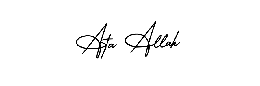 Also we have Ata Allah name is the best signature style. Create professional handwritten signature collection using AmerikaSignatureDemo-Regular autograph style. Ata Allah signature style 3 images and pictures png