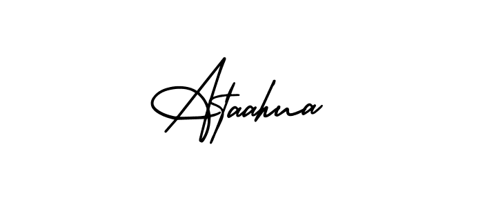 Use a signature maker to create a handwritten signature online. With this signature software, you can design (AmerikaSignatureDemo-Regular) your own signature for name Ataahua. Ataahua signature style 3 images and pictures png