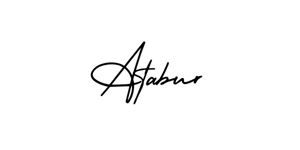 Make a beautiful signature design for name Atabur. With this signature (AmerikaSignatureDemo-Regular) style, you can create a handwritten signature for free. Atabur signature style 3 images and pictures png