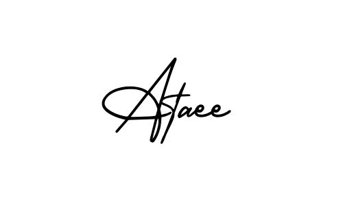 Design your own signature with our free online signature maker. With this signature software, you can create a handwritten (AmerikaSignatureDemo-Regular) signature for name Ataee. Ataee signature style 3 images and pictures png