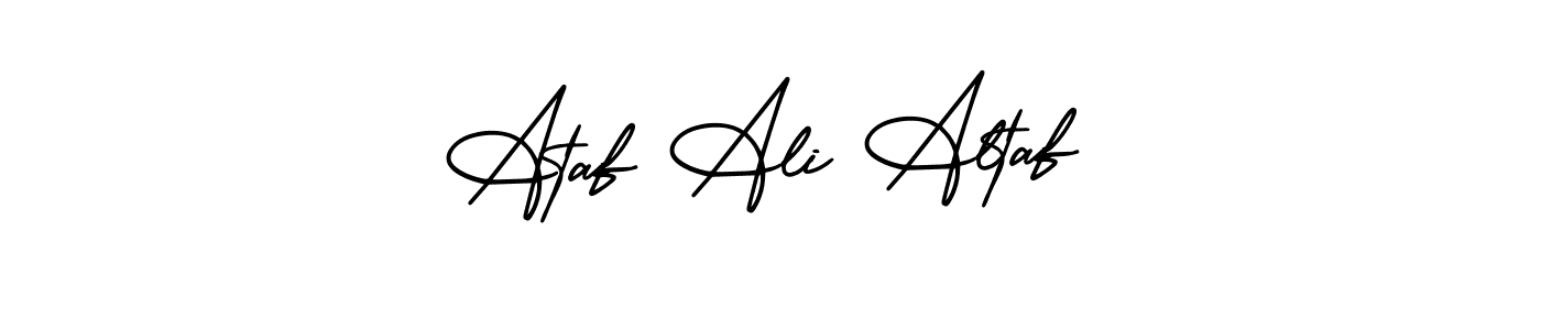 How to make Ataf Ali Altaf name signature. Use AmerikaSignatureDemo-Regular style for creating short signs online. This is the latest handwritten sign. Ataf Ali Altaf signature style 3 images and pictures png