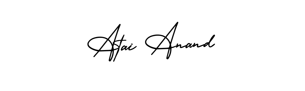 Also You can easily find your signature by using the search form. We will create Atai Anand name handwritten signature images for you free of cost using AmerikaSignatureDemo-Regular sign style. Atai Anand signature style 3 images and pictures png