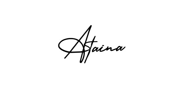 Also we have Ataina name is the best signature style. Create professional handwritten signature collection using AmerikaSignatureDemo-Regular autograph style. Ataina signature style 3 images and pictures png