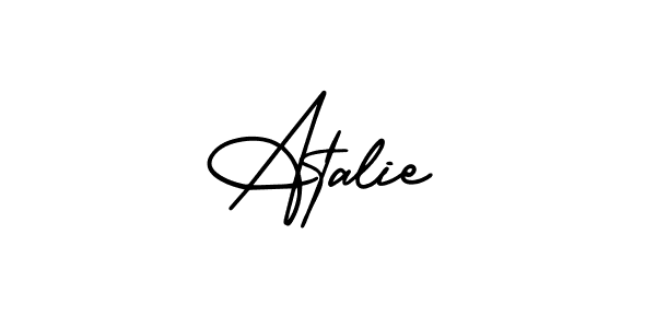 How to Draw Atalie signature style? AmerikaSignatureDemo-Regular is a latest design signature styles for name Atalie. Atalie signature style 3 images and pictures png