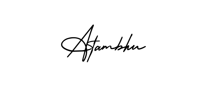 How to Draw Atambhu signature style? AmerikaSignatureDemo-Regular is a latest design signature styles for name Atambhu. Atambhu signature style 3 images and pictures png