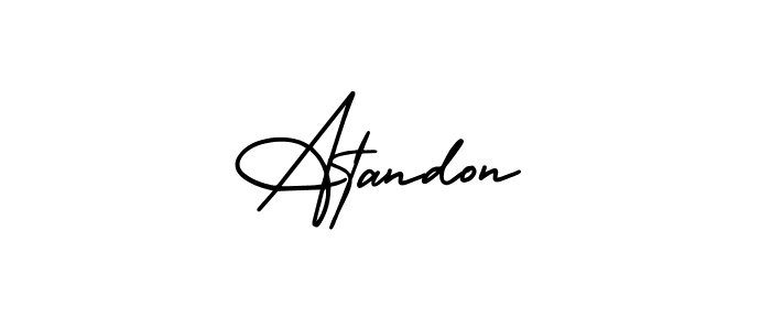 Create a beautiful signature design for name Atandon. With this signature (AmerikaSignatureDemo-Regular) fonts, you can make a handwritten signature for free. Atandon signature style 3 images and pictures png