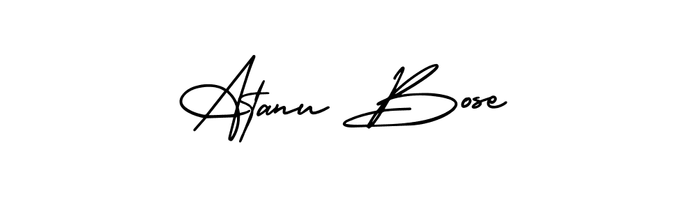 Make a short Atanu Bose signature style. Manage your documents anywhere anytime using AmerikaSignatureDemo-Regular. Create and add eSignatures, submit forms, share and send files easily. Atanu Bose signature style 3 images and pictures png