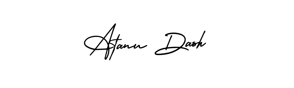 The best way (AmerikaSignatureDemo-Regular) to make a short signature is to pick only two or three words in your name. The name Atanu Dash include a total of six letters. For converting this name. Atanu Dash signature style 3 images and pictures png