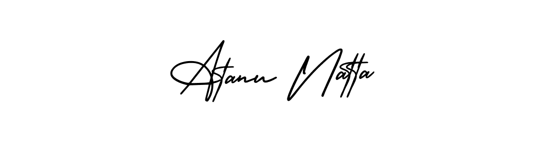 Design your own signature with our free online signature maker. With this signature software, you can create a handwritten (AmerikaSignatureDemo-Regular) signature for name Atanu Natta. Atanu Natta signature style 3 images and pictures png