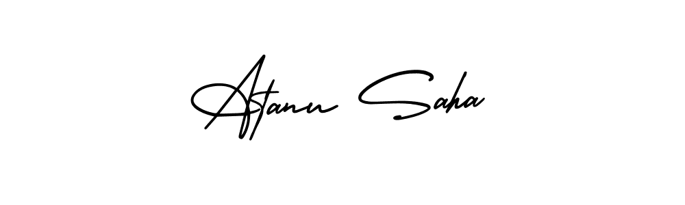 Use a signature maker to create a handwritten signature online. With this signature software, you can design (AmerikaSignatureDemo-Regular) your own signature for name Atanu Saha. Atanu Saha signature style 3 images and pictures png