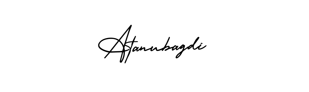 You should practise on your own different ways (AmerikaSignatureDemo-Regular) to write your name (Atanubagdi) in signature. don't let someone else do it for you. Atanubagdi signature style 3 images and pictures png