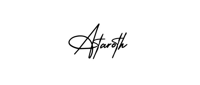 How to make Ataroth name signature. Use AmerikaSignatureDemo-Regular style for creating short signs online. This is the latest handwritten sign. Ataroth signature style 3 images and pictures png