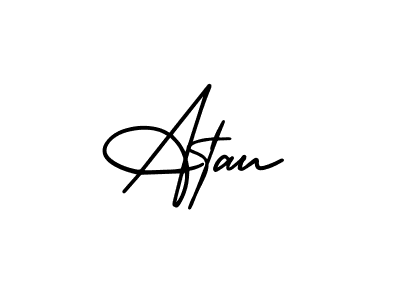 You should practise on your own different ways (AmerikaSignatureDemo-Regular) to write your name (Atau) in signature. don't let someone else do it for you. Atau signature style 3 images and pictures png