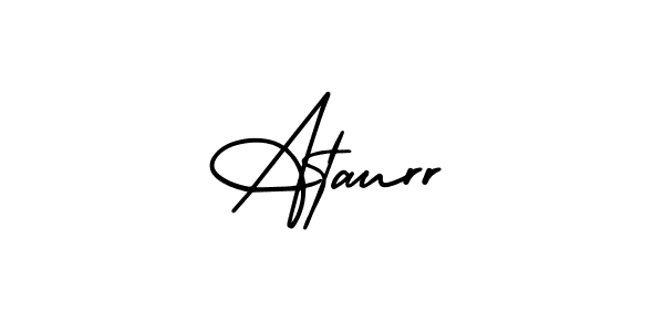 How to make Ataurr name signature. Use AmerikaSignatureDemo-Regular style for creating short signs online. This is the latest handwritten sign. Ataurr signature style 3 images and pictures png