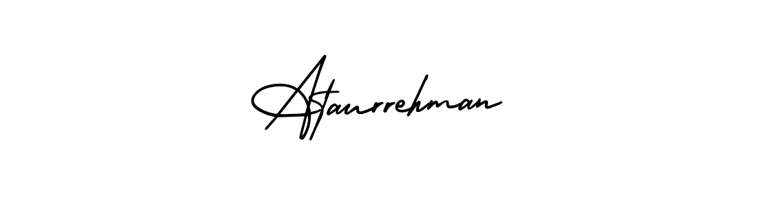 Make a beautiful signature design for name Ataurrehman. With this signature (AmerikaSignatureDemo-Regular) style, you can create a handwritten signature for free. Ataurrehman signature style 3 images and pictures png