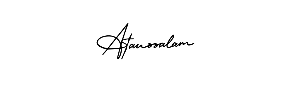 It looks lik you need a new signature style for name Ataussalam. Design unique handwritten (AmerikaSignatureDemo-Regular) signature with our free signature maker in just a few clicks. Ataussalam signature style 3 images and pictures png