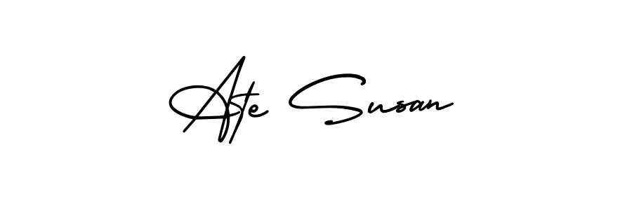 How to make Ate Susan name signature. Use AmerikaSignatureDemo-Regular style for creating short signs online. This is the latest handwritten sign. Ate Susan signature style 3 images and pictures png