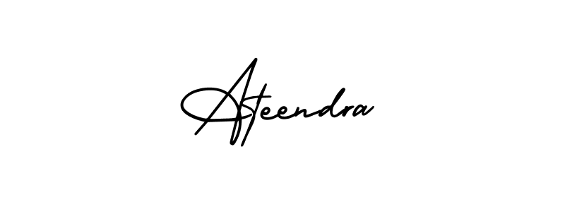 This is the best signature style for the Ateendra name. Also you like these signature font (AmerikaSignatureDemo-Regular). Mix name signature. Ateendra signature style 3 images and pictures png