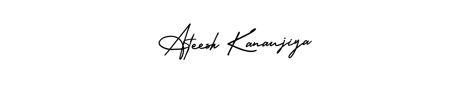 How to make Ateesh Kanaujiya name signature. Use AmerikaSignatureDemo-Regular style for creating short signs online. This is the latest handwritten sign. Ateesh Kanaujiya signature style 3 images and pictures png