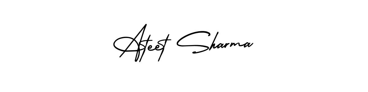 AmerikaSignatureDemo-Regular is a professional signature style that is perfect for those who want to add a touch of class to their signature. It is also a great choice for those who want to make their signature more unique. Get Ateet Sharma name to fancy signature for free. Ateet Sharma signature style 3 images and pictures png