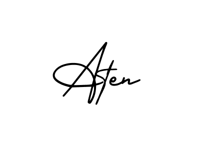 Make a beautiful signature design for name Aten. With this signature (AmerikaSignatureDemo-Regular) style, you can create a handwritten signature for free. Aten signature style 3 images and pictures png