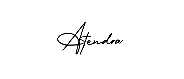 Atendra stylish signature style. Best Handwritten Sign (AmerikaSignatureDemo-Regular) for my name. Handwritten Signature Collection Ideas for my name Atendra. Atendra signature style 3 images and pictures png