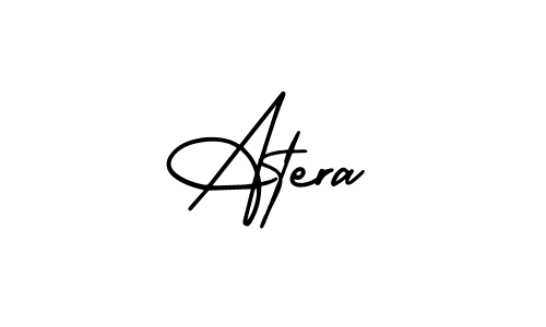 Use a signature maker to create a handwritten signature online. With this signature software, you can design (AmerikaSignatureDemo-Regular) your own signature for name Atera. Atera signature style 3 images and pictures png