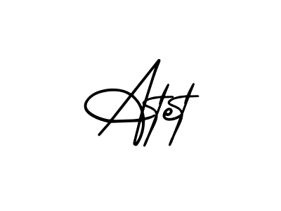 The best way (AmerikaSignatureDemo-Regular) to make a short signature is to pick only two or three words in your name. The name Atet include a total of six letters. For converting this name. Atet signature style 3 images and pictures png