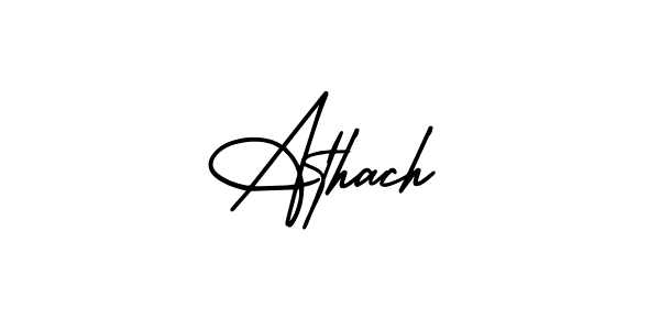 How to make Athach signature? AmerikaSignatureDemo-Regular is a professional autograph style. Create handwritten signature for Athach name. Athach signature style 3 images and pictures png