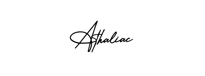 How to make Athaliac signature? AmerikaSignatureDemo-Regular is a professional autograph style. Create handwritten signature for Athaliac name. Athaliac signature style 3 images and pictures png