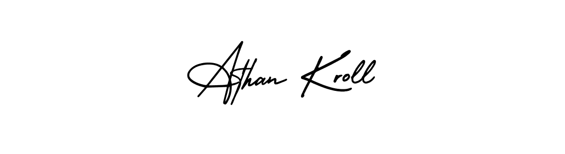How to make Athan Kroll name signature. Use AmerikaSignatureDemo-Regular style for creating short signs online. This is the latest handwritten sign. Athan Kroll signature style 3 images and pictures png