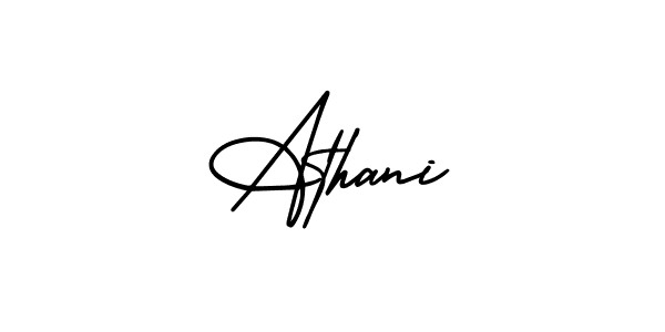 Make a beautiful signature design for name Athani. With this signature (AmerikaSignatureDemo-Regular) style, you can create a handwritten signature for free. Athani signature style 3 images and pictures png
